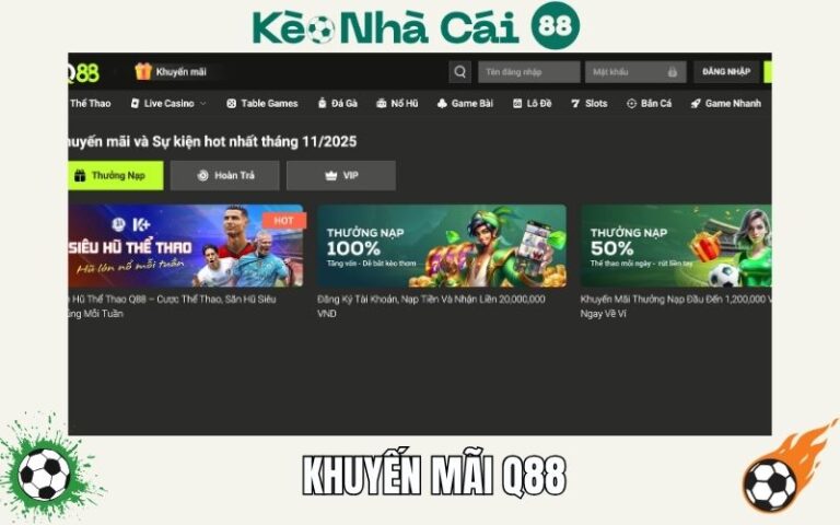 Khuyến Mãi Q88 - Ưu Đãi Cực Chất Cho Người Chơi Thể Thao 10 Khuyen Mai Q88 Uu Dai Cuc Chat Cho Nguoi Choi The Thao